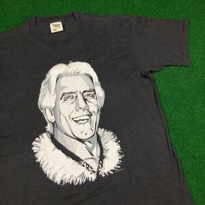 Vintage WCW Ric Flair Shirt Mens L Black 1997 Portrait Single Stitch 90s USA Tee